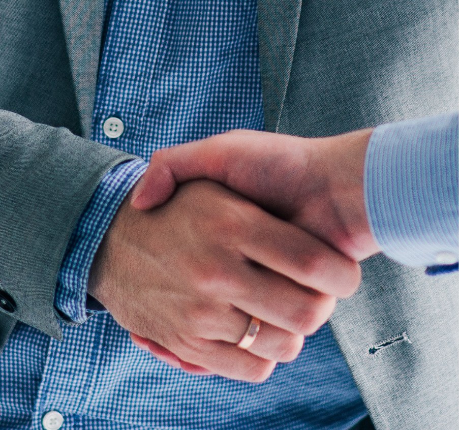 Two people shaking hands